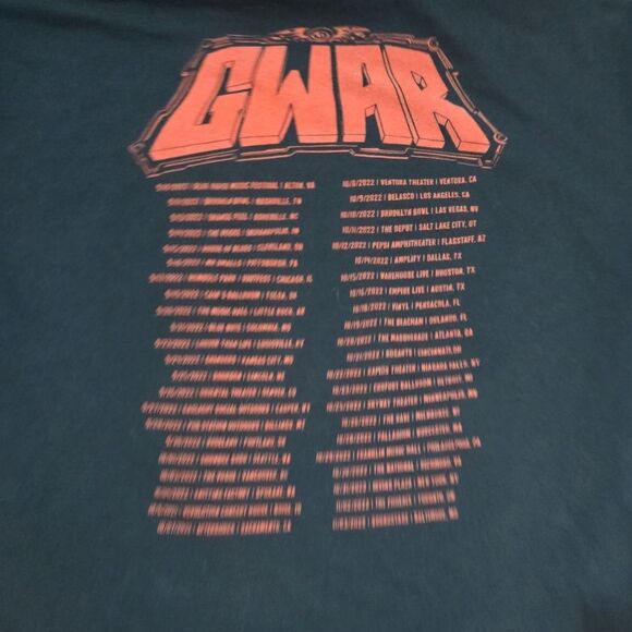 GWAR 2022 Tour Concert Shirt XXL Metal TEE Black Death Rager - Picture 4 of 7